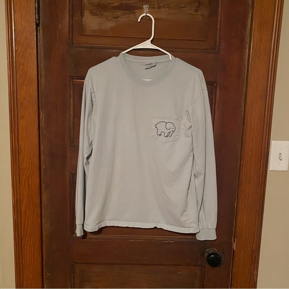 ivory ella Tops - Ivory Ella Soft Blue Long Sleeve Tee